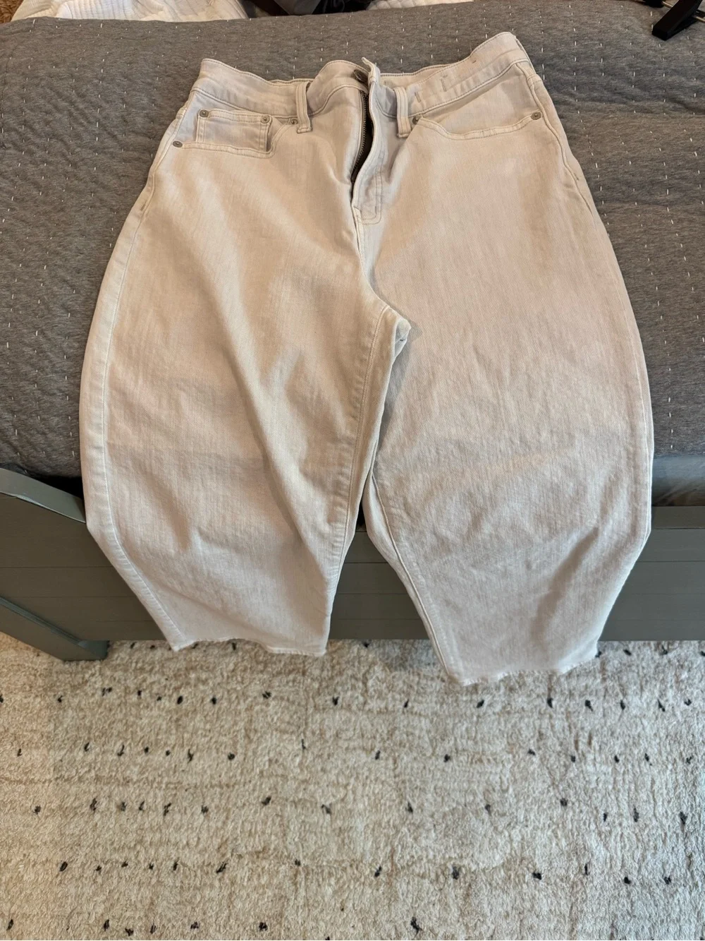 Madewell Light Beige High-Rise Jeans